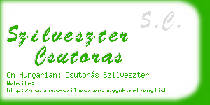 szilveszter csutoras business card