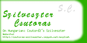 szilveszter csutoras business card